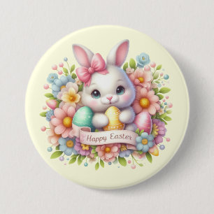 Cute Easter Bunny   7.5 Cm Round Badge