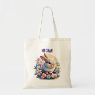 cute Easter bunny add name Tote Bag