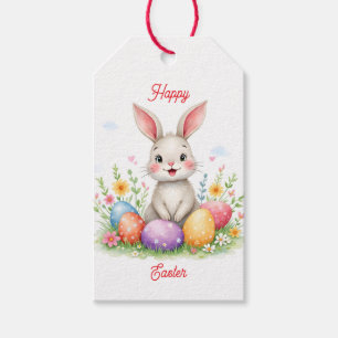 Cute Easter Bunny And Eggs Modern Collection Gift Tags