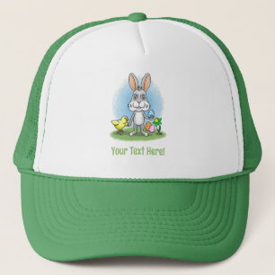Cute Easter Bunny and the Chicken Trucker Hat