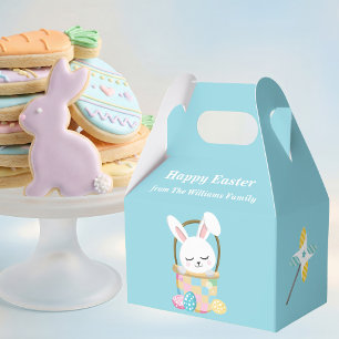 Cute Easter Bunny Baby Blue Customized Party Favour Box