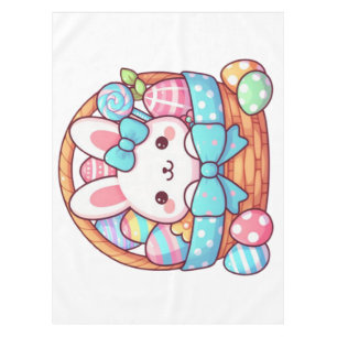 Cute, Easter bunny bakset Tablecloth