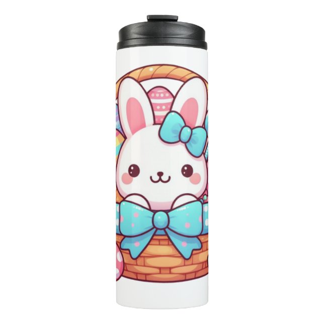 Cute, Easter bunny bakset Thermal Tumbler (Front)