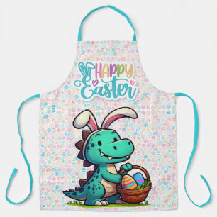 Cute, Easter bunny dinosaur Apron