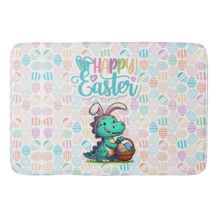 Cute, Easter bunny dinosaur Bath Mat