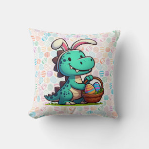 Cute, Easter bunny dinosaur Cushion