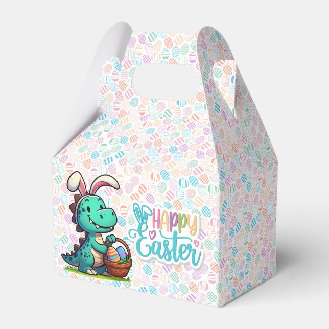 Cute, Easter bunny dinosaur Favour Box (Front Side)