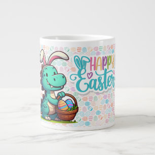 Cute, Easter bunny dinosaur Large Coffee Mug
