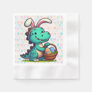 Cute, Easter bunny dinosaur Napkin