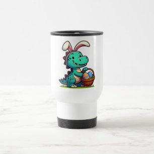 Cute, Easter bunny dinosaur Travel Mug