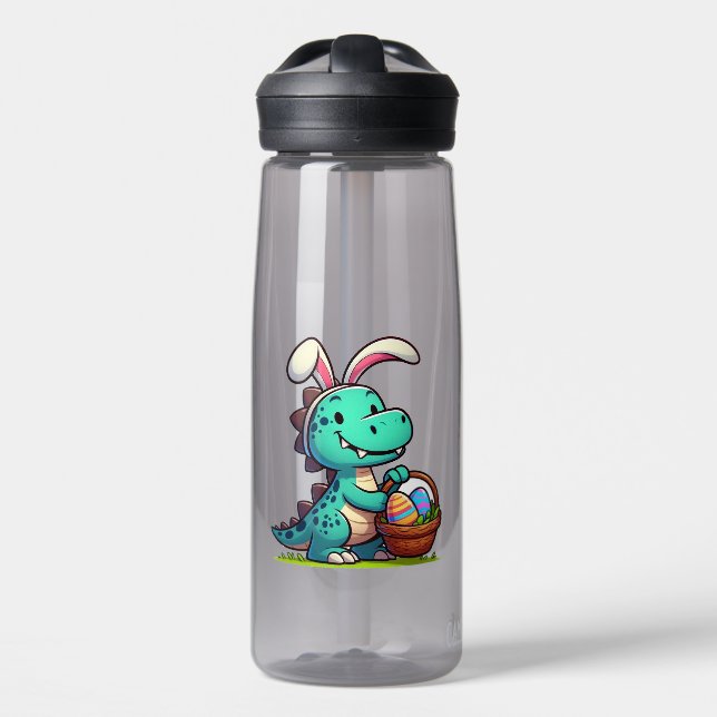 Cute, Easter bunny dinosaur Water Bottle (Front)