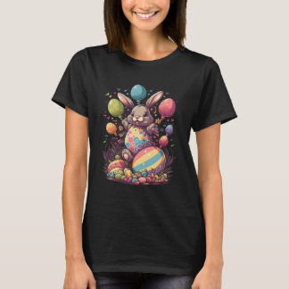 Cute Easter Bunny Easter Egg Men Women Kids  4 T-Shirt