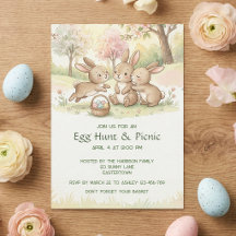 Cute Easter Bunny Egg Hunt & Picnic Party
