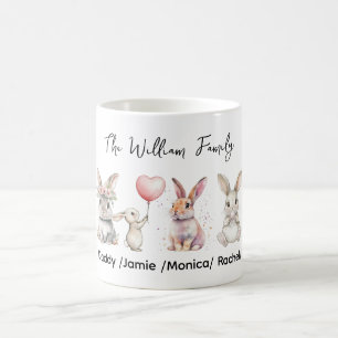 Cute Easter Bunny Family Plaque – Personalised  Coffee Mug