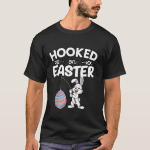 Cute Easter Bunny Fishing for Eggs Fun easter holi T-Shirt