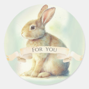 Cute Easter Bunny For You Classic Round Sticker