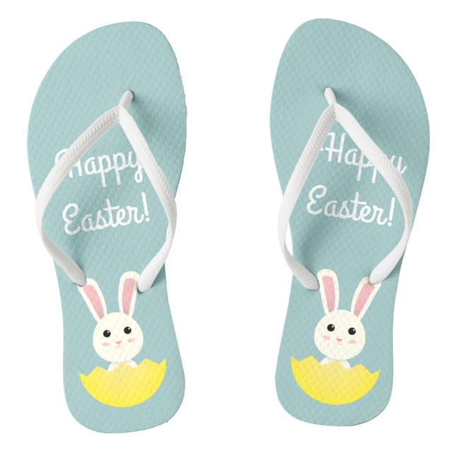 Cute Easter Bunny I Flip Flops (Footbed)