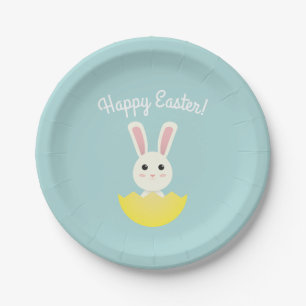 Cute Easter Bunny I Paper Plate
