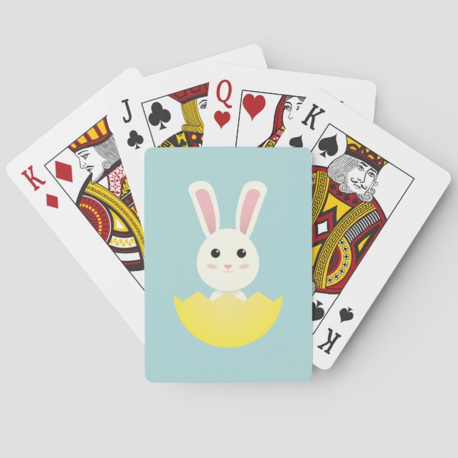 Cute Easter Bunny I Playing Cards (Back)