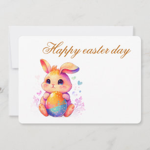 Cute Easter Bunny Invitation for Girls – Pastel Eg