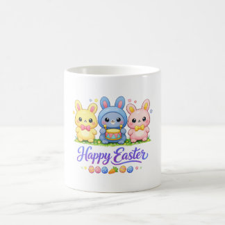 Cute Easter Bunny Kawaii Cartoon Spring Illustrati Coffee Mug
