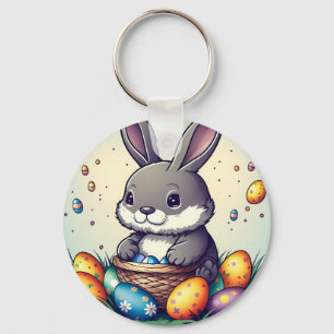 Cute Easter Bunny Key Ring