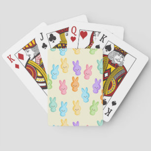 Cute Easter Bunny Marshmallow Treats Playing Cards