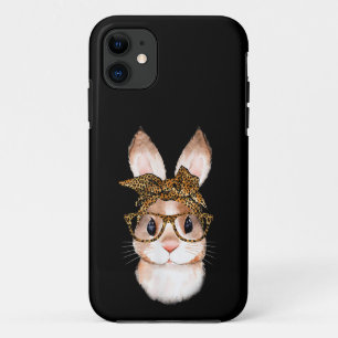 Cute Easter Bunny Mum Easter Leopard Year of the R iPhone 11 Case