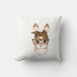 Cute Easter Bunny Mum Easter Leopard Year of The R Cushion