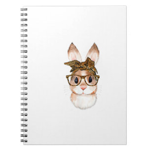 Cute Easter Bunny Mum Easter Leopard Year of The R Notebook