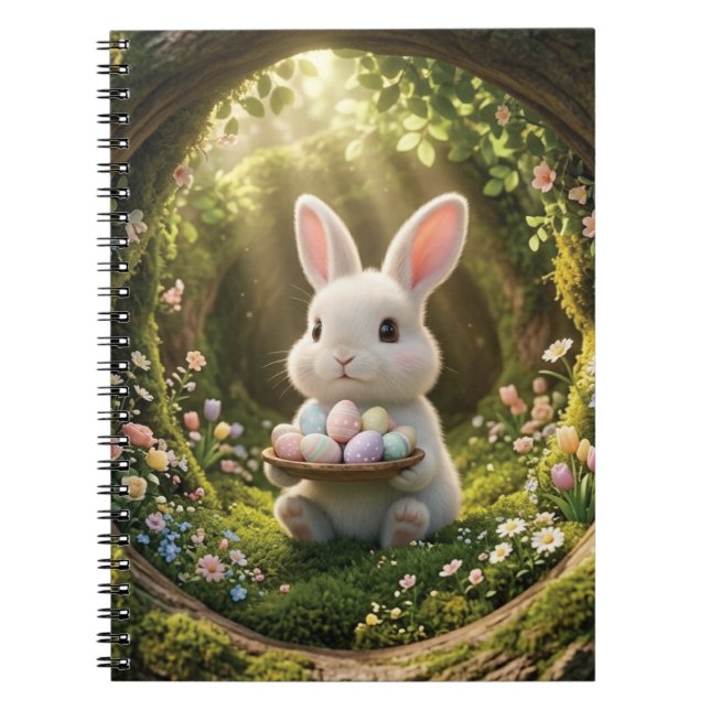 Cute Easter Bunny Notebook (Front)