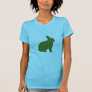 Cute Easter bunny olive green with white spots T-Shirt