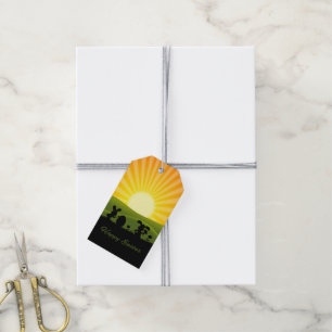 Cute Easter Bunny Painting Egg Gift Tags