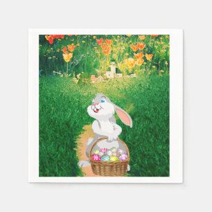 Cute Easter Bunny Paper Napkin