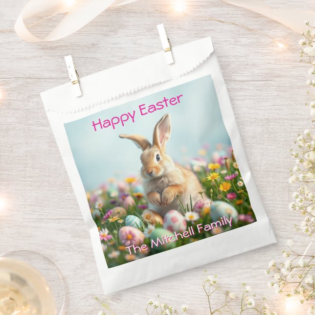 Cute Easter Bunny Party Favour Bags (Clipped)