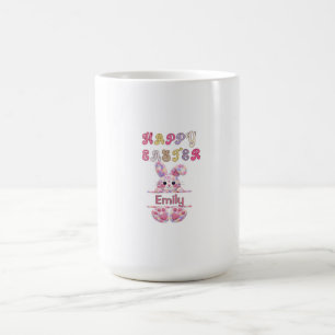Cute Easter Bunny Pastel Colour Personalised Mug