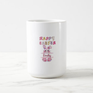 Cute Easter Bunny Pastel Colour Personalised Mug