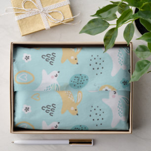 Cute Easter Bunny Pattern Kawaii Rabbits Eggs  Tissue Paper