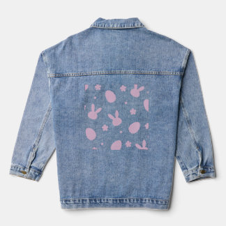 Cute Easter Bunny Pattern Shirt – Pastel Bunny & E Denim Jacket