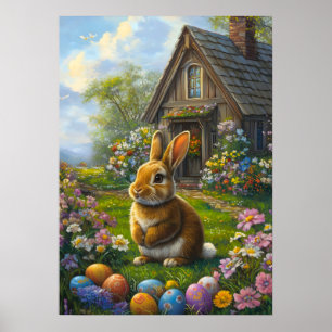 Cute Easter Bunny Poster