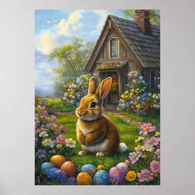 Cute Easter Bunny Poster (Front)