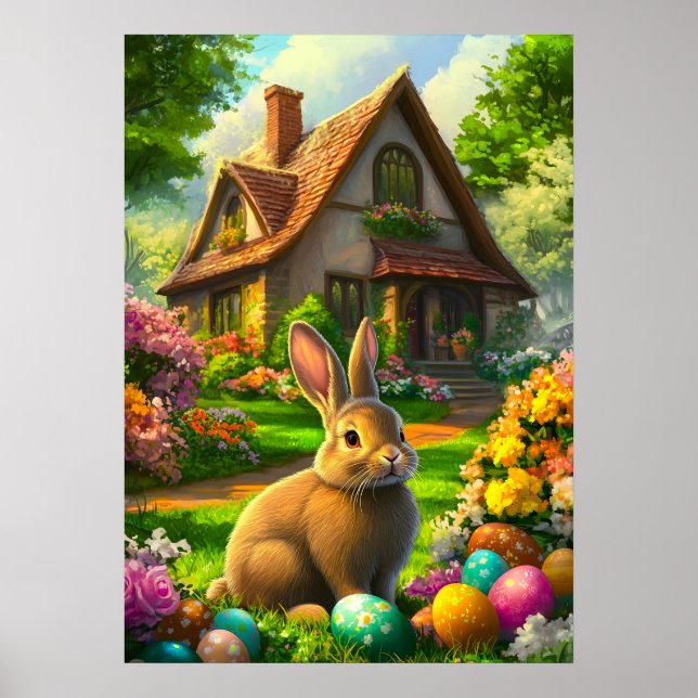 Cute Easter Bunny Poster (Front)