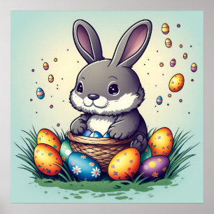 Cute Easter Bunny Poster