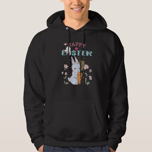 Cute Easter bunny Premium Hoodie (Front)