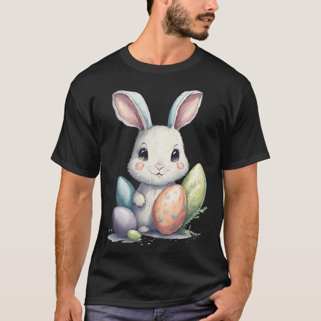 Cute Easter Bunny Pun Easter Eggs T-Shirt (Front)
