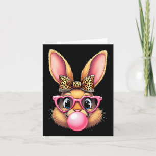Cute Easter Bunny Rabbit Bubble Gum Girl Women 1 Card