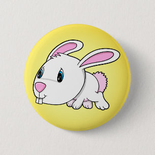 Cute Easter Bunny Rabbit Button