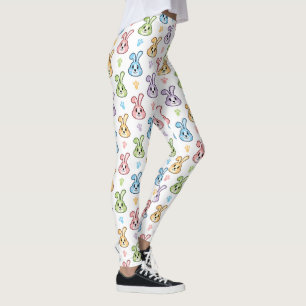 Cute Easter Bunny Rabbit Pattern   Holidays Leggings