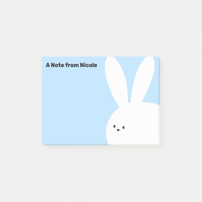 Cute Easter Bunny Rabbit Post-it Notes (Front)