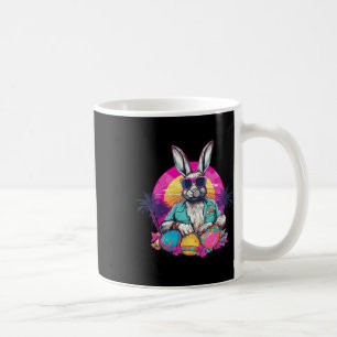 Cute Easter Bunny Retro Miami Look Colourful Eggs  Coffee Mug